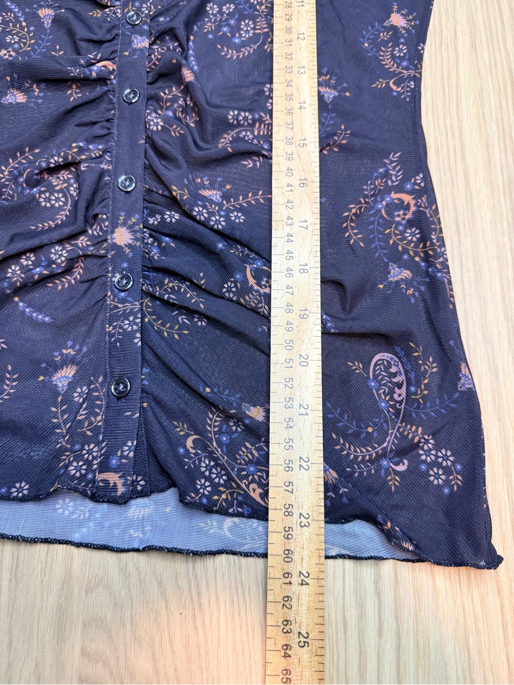 IDYLLWIND Miranda Lambert V Neck Paisley Bell Sleeves Button DownSheer Size M - Picture 14 of 14